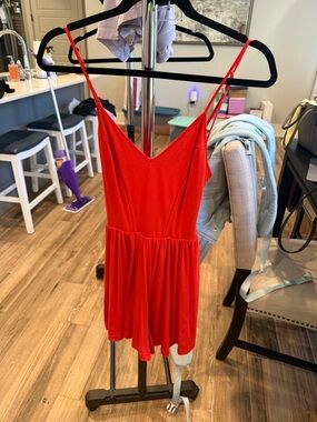 Gianni Bini Orange Spaghetti Strap Mini Dress